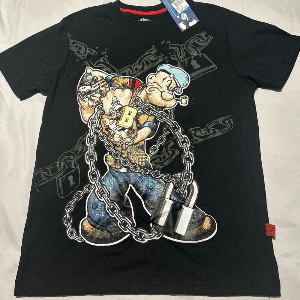 🔥🔥Black Popeye💪🏽 T Shirt Size S🔥🔥